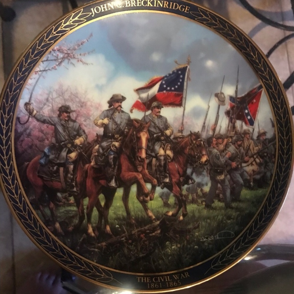 John C. Breckinridge Collector Plate - The Civil War Scene